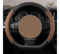 Protector De Volante Coche Cuero PU En Forma D Cubierta Para Toyota CHR C-HR 38cm Funda Dirección(BROWN D type)