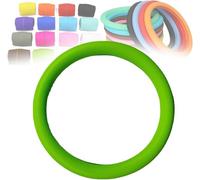 Protector de volante de silicona antideslizante ultrafina, funda protectora universal para volante de coche, verde