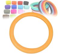 Protector de volante de silicona antideslizante ultrafina, funda protectora universal para volante de coche, naranja