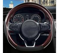 Protector de Volante para Kia Picanto GT-Line X-Line Morning 2004-2022 Funda de Microfibra de Cuero + Fibra de Carbono Color: Azul Forma de D (Café Forma de D)