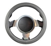 Protector de Volante para Tesla Roadster DarkStar 2008-2012, Funda de Volante de Cuero Genuino con Relieve Antideslizante, Accesorios para automóvil. Color: Negro-rojo3(Gris2).