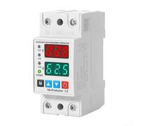 Protector de voltaje digital Disyuntor AC 220V Pantalla LCD Ajustable Sobre Bajo Voltaje Dispositivo de Protección de Corriente 40A 63A Monitor de Potencia de Montaje en Riel con Recuperación