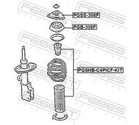 Protector del amortiguador Eje delantero, izquierda PGSHB-C4PICF-KIT FEBEST