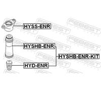 FEBEST Juego de guardapolvos, amortiguador para HYUNDAI: Sonata, Equus, Tucson, i30, Genesis, Grandeur, Elantra, ix35, i40, XG (Ref: HYSHB-ENR-KIT)