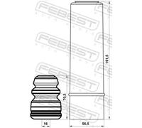 Protector del amortiguador Eje trasero KSHB-PICR-KIT FEBEST para KIA HYUNDAI