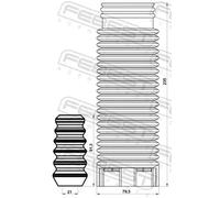 Protector del amortiguador Eje trasero SBSHB-S11R-KIT FEBEST para SUBARU