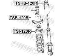 Protector del amortiguador Eje trasero TSHB-120R FEBEST para TOYOTA COROLLA