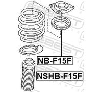 Protector del amortiguador neumático Eje delantero NSHB-F15F FEBEST para NISSAN
