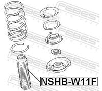 Protector del amortiguador neumático Eje delantero NSHB-W11F FEBEST