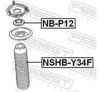 Protector del amortiguador neumático Eje delantero NSHB-Y34F FEBEST