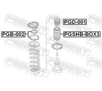 Protector del amortiguador neumático Eje delantero PGSHB-BOX3 FEBEST para FIAT