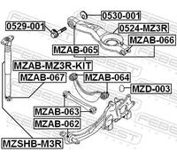 Protector del amortiguador neumático Eje trasero MZSHB-M3R FEBEST para AUDI VW