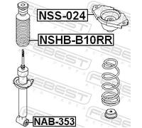 Protector del amortiguador neumático Eje trasero NSHB-B10RR FEBEST