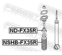 Protector del amortiguador neumático Eje trasero NSHB-FX35R FEBEST para INFINITI