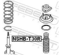 Protector del amortiguador neumático Eje trasero NSHB-T30R FEBEST para NISSAN