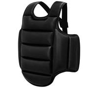 Protector del cuerpo del boxeo, protector de cofre reversible, equipo de combate de taekwondo ajustable, equipo de entrenamiento de boxeo de esponja en blanco y negro | Guardias de costillas en el pe