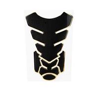 Protector del depósito de gasolina Almohadilla del depósito de la motocicleta, 3D Motocicleta Gas Oil Fuel Tank Sticker Pad Protector Decoración(Borde dorado negro)
