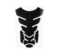Protector del depósito de gasolina Almohadilla del depósito de la motocicleta, 3D Motocicleta Gas Oil Fuel Tank Sticker Pad Protector Decoración(Borde plateado negro)