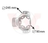 Protector del disco de freno Eje delantero, izquierda cincado 3742371 VAN WEZEL