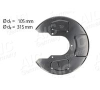 Protector del disco de freno Eje trasero, derecha cincado 56412 AIC para VW FORD