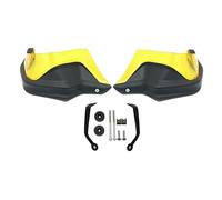 Protector del Manillar Paramanos compatibles con Honda TRANSALP750 XL750 2023 2024, Protectores de Parabrisas y protección contra el Viento guardamanos para Moto(Black Yellow Set)