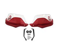 Protector del Manillar Paramanos de Motocicleta compatibles con Benelli TRK702 TRK702X TRK 702 702X 2022 2023, protección Parabrisas guardamanos para Moto(Red Clear Set)