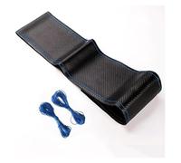 Protector del Volante 38 Cm 15 Pulgadas Cubierta Trenzada Coche Agujas E Hilo De Cuero Artificial Kits Accesorios Interiores Automóvil Cubiertas Volante(B-Black-Blue)