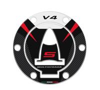 Protector Depósito Adhesivo Lateral para Depósito De Combustible De Motocicleta para Ducati Multistrada V4S V4 S 2021-2023. Adhesivo para Depósito De Gasolina. Antideslizante(Negro 2)