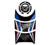 Protector Depósito Adhesivo para Tapa De Depósito De Combustible Lateral De Motocicleta para CRF1000L Africa Twin 2016-2019 Antideslizante(Azul)