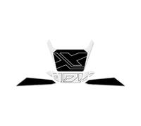 Protector Deposito Moto Compatible Con X-ADV Para 750 2025 Accesorios Motocicleta Resina 3D Esmerilada Kit Calcomanías Protección Nariz Delantera(Shape-B)