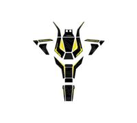 Protector Deposito Moto Compatible Con XAdV750 2025 Carbon Look 3D Gel Motocicleta Protector Almohadilla Tanque Gasolina Pegatina Antideslizante Accesorios Repuesto(Golden bird yellow)