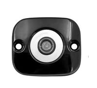 Protector Disco Freno Compatible con Harley Touring Road King Street Glide FLHR FLHT Dyna Fat Bob FXDF Softail Cubierta del Cilindro Maestro del Freno Delantero(Black Cylinder Cover)