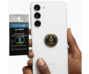 Protector EMF Movil Quantum Shield PureMind + Armonizador Energético Ondas Electromagnéticas + Uso Móvil Router Portátil WiFi 5G + Sin Recarga + Adhesivo Trasero Bienestar Diario
