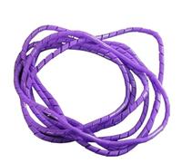 Protector en Espiral 6 mm 10 Bandas de Envoltura Alambre Organizador Manga Cable Línea tubería bobinado Protección Tubo Funda Gestión Paquetes Envolturas Manguera(Purple Color,10mm ID 5 Meter)