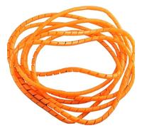 Protector en Espiral 6 mm 10 Bandas de Envoltura Alambre Organizador Manga Cable Línea tubería bobinado Protección Tubo Funda Gestión Paquetes Envolturas Manguera(Orange Color,8mm ID 5 Meter)