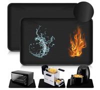 Protector Encimera, 2 Piezas Base Resistente Al Calor, Tapete Resistente Al Calor, Tapete Silicona, Heat Resistant Mat Para Cafetera Para Freidora De Aire, Microondas (60 * 40 cm)