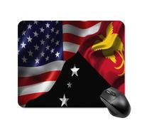 Protector Escritorio Combinación De Banderas De Papúa Nueva Guinea Vs. Guinea Suave Alfombrilla Escritorio Duradera Mouse Pad para Oficina Escritorio Ordenador Computadora 25X30Cm