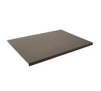 Eglooh - Urania - Protector Mesa Escritorio en Cuero Gris Topo cm 70x50 - Antideslizante, Estructura Interna en Acero con Perfil Frontal en Forma de L, Costuras Artesanal - Made in Italy