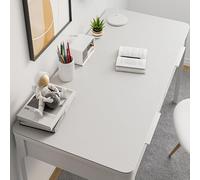 Protector Escritorio Infantil Grueso Y Antideslizante,40x60cm 50x120cm Desk Mat Para La Oficina Y El Hogar,Tapete Mesa Escritorio Para Escribir Protección Ocular Y Reducción Del Ruido(White,50x80cm)