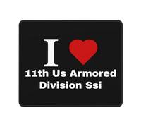 Protector Escritorio Me Encanta La 11.ª División Blindada De EE. UU. SSI Impermeable Accesorios Ordenador Portátil Gaming Tapete para Escritorio Ordenador Computadora Oficina 25X30Cm