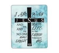 Protector Escritorio Yo Soy El Camino Duradera Mouse Pad Impermeable Alfombrilla Escritorio para Oficina Pc Escritorio 25X30Cm