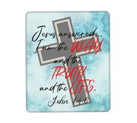 Protector Escritorio Yo Soy El Camino La Verdad Impermeable Accesorios Ordenador Duradera Gaming Tapete para Computadora Oficina Pc 25X30Cm