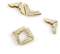 Protector Esquinas Libros, 100 Piezas Bronze Libro Esquinas Guarderías Álbum Estilo Triángulo Esquina Protector Kit, Protector de Esquinas Manualidades para DIY Scrapbooking Álbum Menús Memory Book