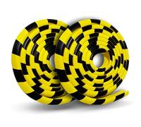 Protector Esquinas Pared de Goma Tipo L, Amarillo y Negro Protector Esquinas Muebles, Cantoneras Adhesivas, Ideales para Proteger Bordes de Muebles y Columnas de Garaje(10m/32.8ft)