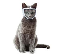 Protector facial de gato, bozal de PVC transpirable para gatos