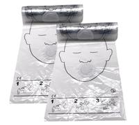 Protector facial de reanimación de 2 rollos, primeros auxilios, protector facial desechable para Cpr, máscara de Cpr de emergencia, primeros auxilios de reanimación