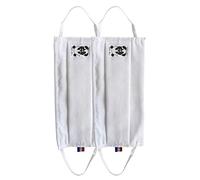 Protector facial de tejido lavable 100% algodón con pasador nasal, fabricado en Francia, nomes AFNOR, juego de dos piezas, con bolsa higiénica reutilizable, Pop Art Panda (blanco roto, talla S niño)