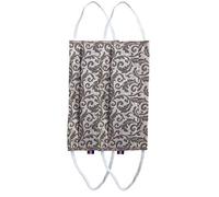 Protector facial de tejido lavable 100% algodón poleine, 2 capas, estampado arábesco, con pasador nasal, fabricado en Francia, normas AFNOR por lote de dos piezas, con bolsa reutilizable talla S