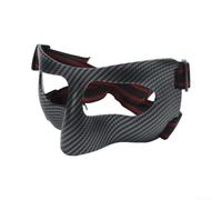 Protector facial para fútbol y baloncesto con correa ajustable, protector nasal de policarbonato transpirable para hombres y mujeres, máscara deportiva ligera anticolisión en color negro (banda negra