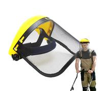 Protector facial protectivo, adaptador de sombrero duro, visera de malla de alambre, diadema ajustable, equipo protector para registro, recortado de árboles, weed whacking, hombres y mujeres
